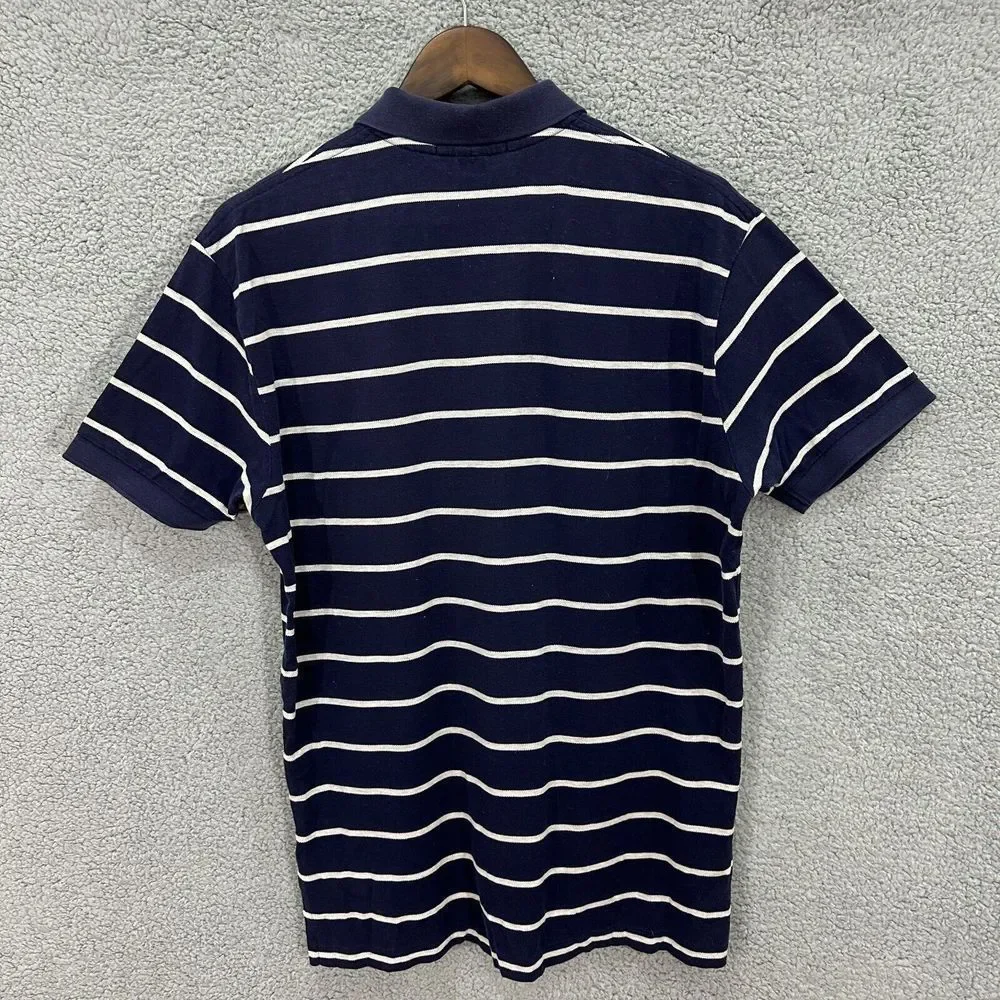Ralph Lauren Polo Shirt Adult medium blue Pony pima cotton Preppy Casual Mens - Picture 8 of 8